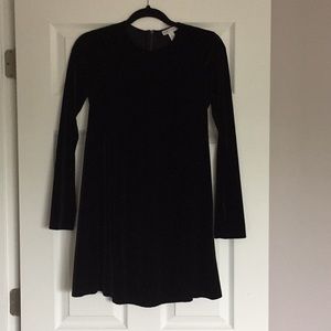 Black velvet dress